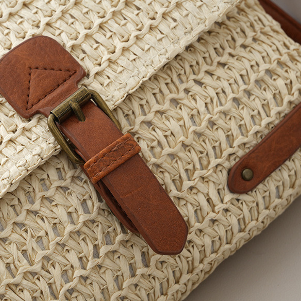 Handwoven Straw Crossbody Bag