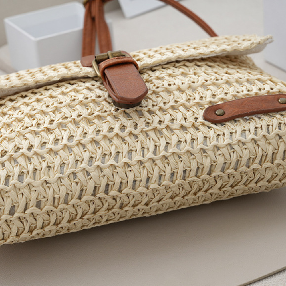 Handwoven Straw Crossbody Bag