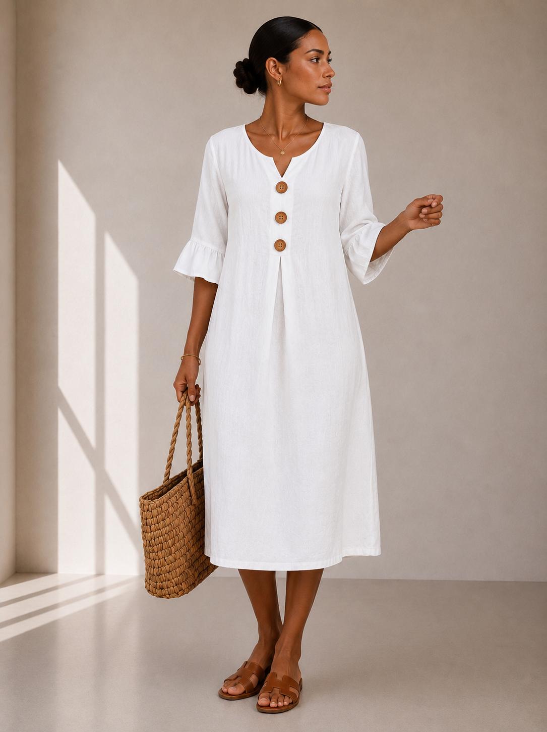 Elegant Linen Summer Dress