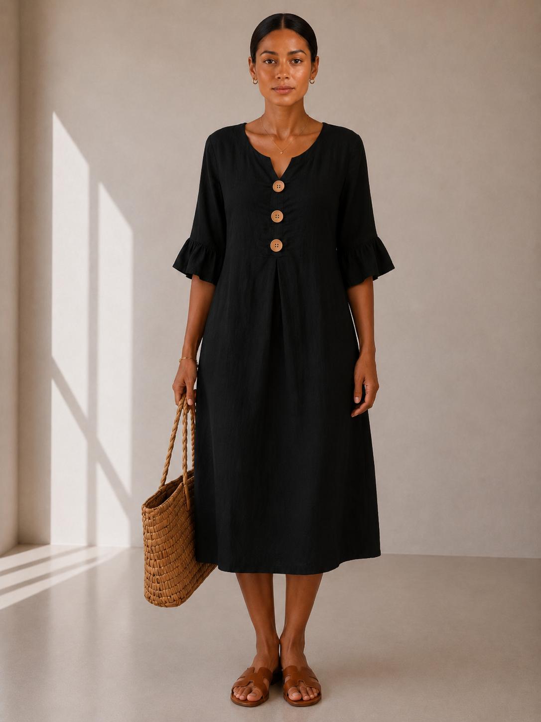 Elegant Linen Summer Dress
