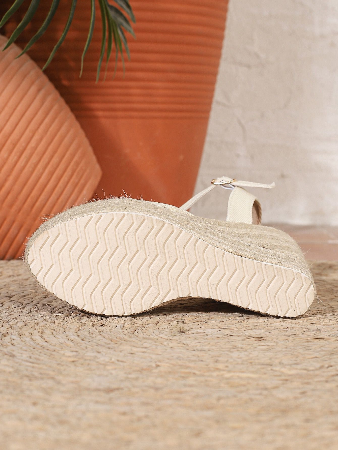 Crochet Espadrille Wedge Sandals – Apricot