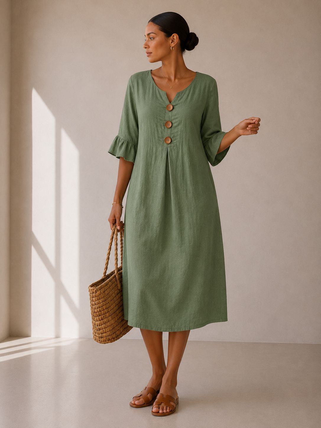 Elegant Linen Summer Dress