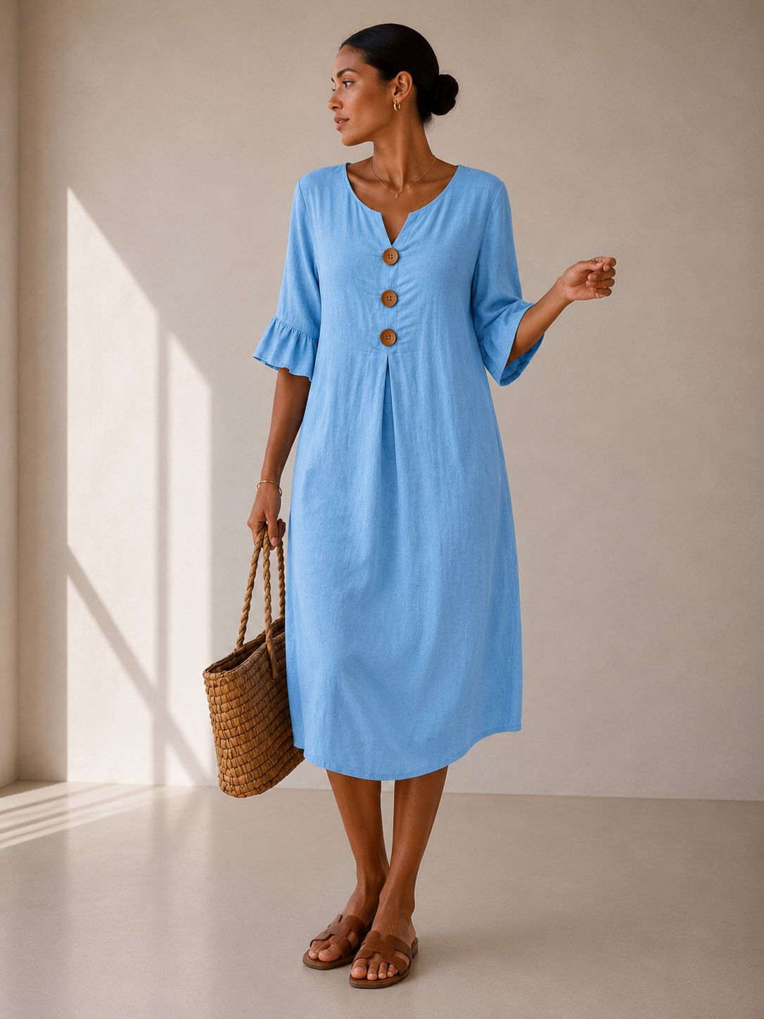 Elegant Linen Summer Dress